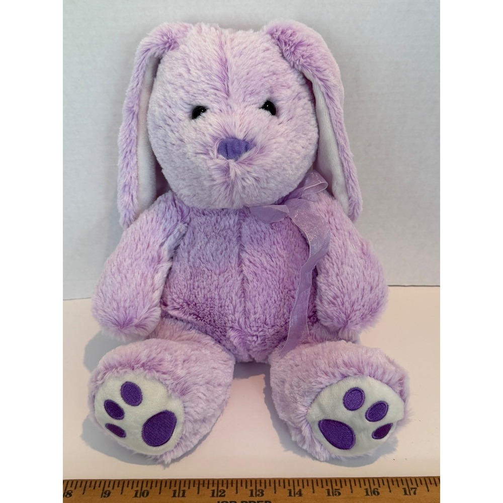 Hugfun International Purple Soft Bunny Plush Lavender Rabbit 258182 13 Inch